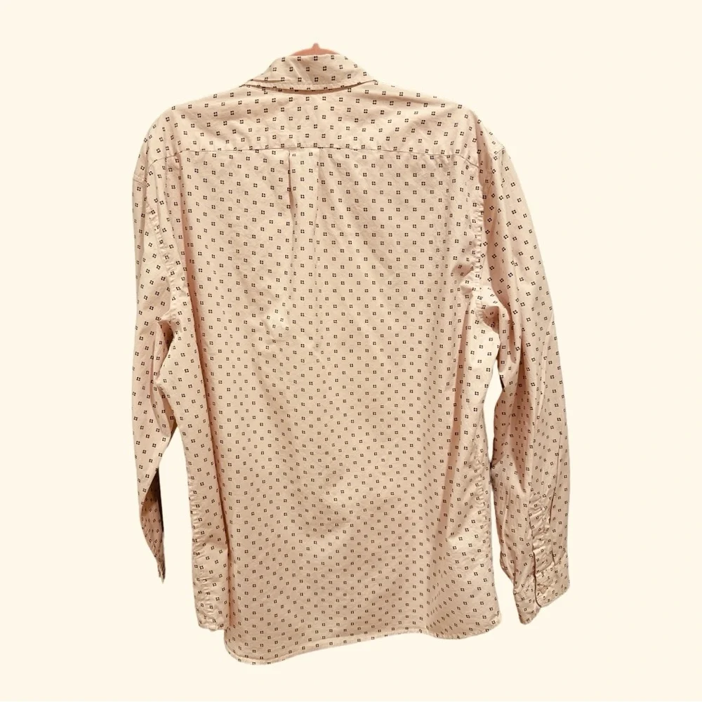 J. CREW Organic Cotton‎ Slim Stretch Fit *Secret Wash* Shirt Pink Print Men XXL